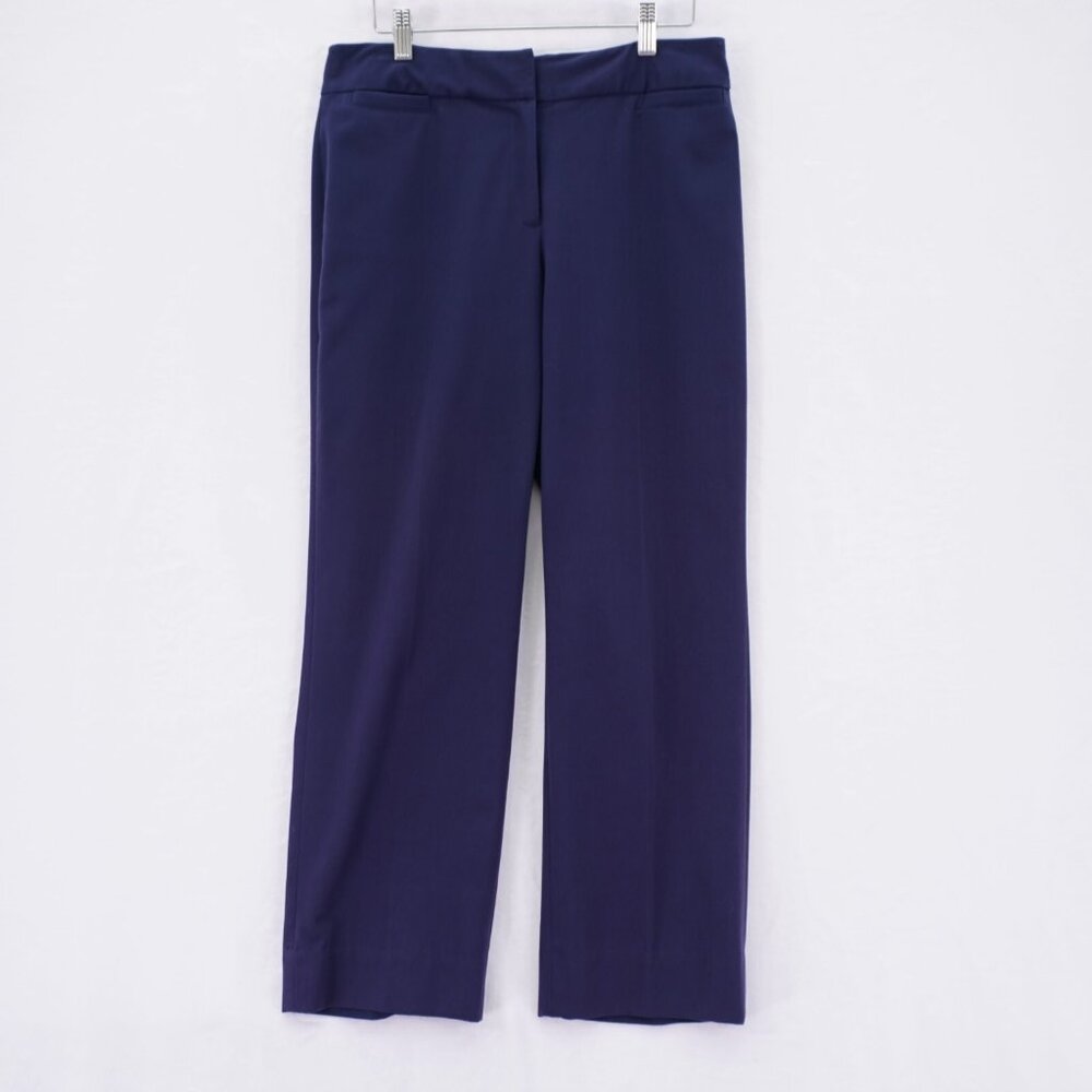 Liz Claiborne 4 Blue Polyester Rayon Spandex Dress Mid Rise Pants 31 / 27